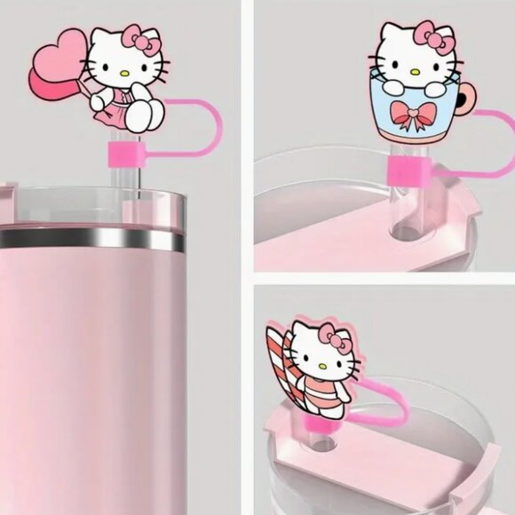 Other - New Adorable By Sanrio Hello Kitty Straw Covers 2ct